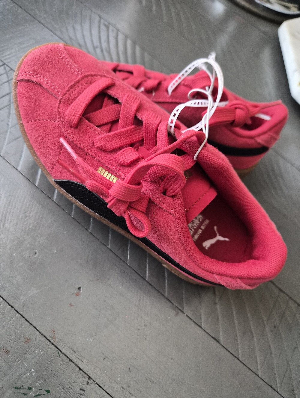PUMA Kids' Red Suede Sneakers